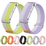 Cassa in metallo, cinturino ibrido in nylon ultraleggero con chiusura a strappo., For Google Fitbit Air
