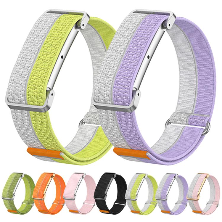 Cassa in metallo, cinturino ibrido in nylon ultraleggero con chiusura a strappo., For Google Fitbit Air