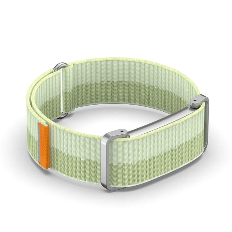 Cassa in metallo, cinturino ibrido in nylon con chiusura a strappo., For Google Fitbit Air