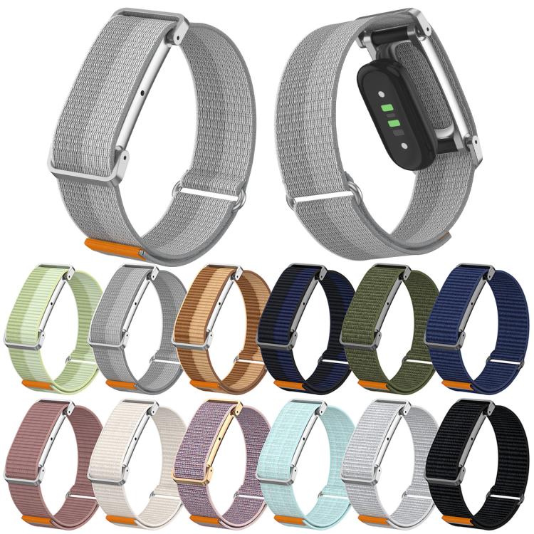 Cassa in metallo, cinturino ibrido in nylon con chiusura a strappo., For Google Fitbit Air