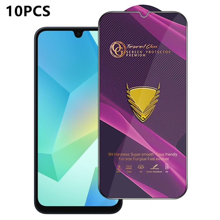 10 pezzi OG Purple Large-Arc Antistatic High-Alumina Screen-Printed HD Glass Film, For Galaxy S25 5G, For Galaxy S25+ 5G, For Galaxy S25 Ultra 5G, For Galaxy S24 FE 5G, For Galaxy A15, For Galaxy A55 5G, For Galaxy A35 5G, For Galaxy S24 Ultra 5G      ...