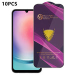 10 pezzi OG Purple Large-Arc Antistatic High-Alumina Screen-Printed HD Glass Film, For Galaxy S25 5G, For Galaxy S25+ 5G, For Galaxy S25 Ultra 5G, For Galaxy S24 FE 5G, For Galaxy A15, For Galaxy A55 5G, For Galaxy A35 5G, For Galaxy S24 Ultra 5G      ...