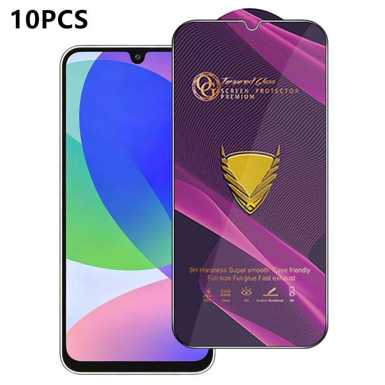 10 pezzi OG Purple Large-Arc Antistatic High-Alumina Screen-Printed HD Glass Film, For Galaxy F70e 4G, For Galaxy S26+ 5G, For Galaxy F07 4G, For Galaxy M07 4G, For Galaxy M17 5G, For Galaxy S26 Ultra 5G, For Galaxy S26 5G, For Galaxy F17 5G           ...