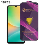 10 pezzi OG Purple Large-Arc Antistatic High-Alumina Screen-Printed HD Glass Film, For Galaxy F70e 4G, For Galaxy S26+ 5G, For Galaxy F07 4G, For Galaxy M07 4G, For Galaxy M17 5G, For Galaxy S26 Ultra 5G, For Galaxy S26 5G, For Galaxy F17 5G           ...