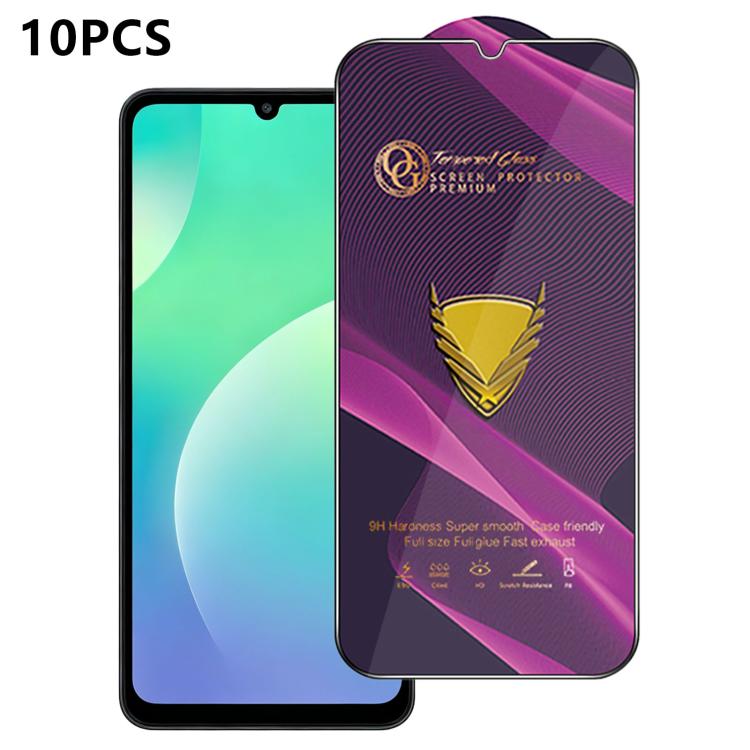 10 pezzi OG Purple Large-Arc Antistatic High-Alumina Screen-Printed HD Glass Film, For Galaxy F70e 4G, For Galaxy S26+ 5G, For Galaxy F07 4G, For Galaxy M07 4G, For Galaxy M17 5G, For Galaxy S26 Ultra 5G, For Galaxy S26 5G, For Galaxy F17 5G           ...