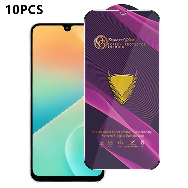 10 pezzi OG Purple Large-Arc Antistatic High-Alumina Screen-Printed HD Glass Film, For Galaxy F70e 4G, For Galaxy S26+ 5G, For Galaxy F07 4G, For Galaxy M07 4G, For Galaxy M17 5G, For Galaxy S26 Ultra 5G, For Galaxy S26 5G, For Galaxy F17 5G           ...