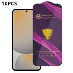 10 pezzi OG Purple Large-Arc Antistatic High-Alumina Screen-Printed HD Glass Film, For Galaxy S25 5G, For Galaxy S25+ 5G, For Galaxy S25 Ultra 5G, For Galaxy S24 FE 5G, For Galaxy A15, For Galaxy A55 5G, For Galaxy A35 5G, For Galaxy S24 Ultra 5G      ...