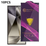 10 pezzi OG Purple Large-Arc Antistatic High-Alumina Screen-Printed HD Glass Film, For Galaxy S25 5G, For Galaxy S25+ 5G, For Galaxy S25 Ultra 5G, For Galaxy S24 FE 5G, For Galaxy A15, For Galaxy A55 5G, For Galaxy A35 5G, For Galaxy S24 Ultra 5G      ...