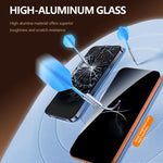 Set di 2 pellicole protettive in vetro temperato HD per la privacy, serie LeReach CF, a schermo intero., For iPhone 17 Pro, For iPhone 16 Pro Max, For iPhone 15 Pro Max, For iPhone 15 Pro
