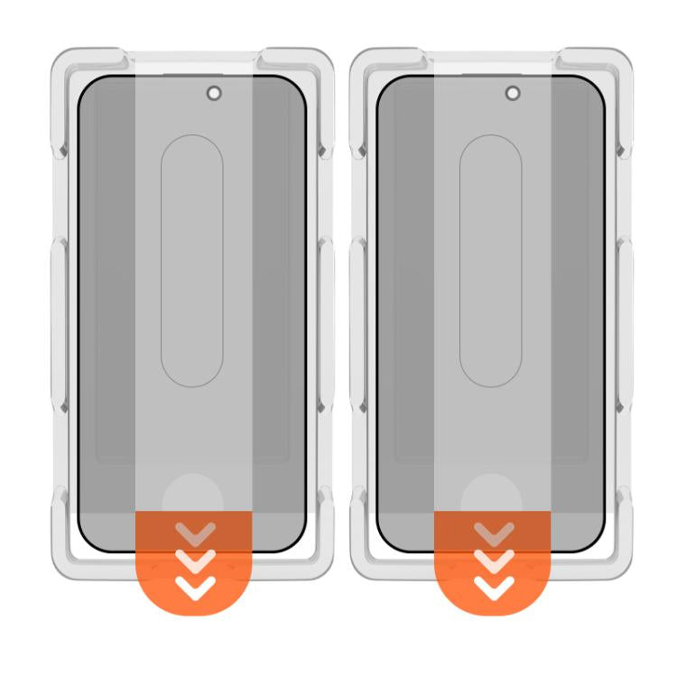 Set di 2 pellicole protettive in vetro temperato HD per la privacy, serie LeReach CF, a schermo intero., For iPhone 17 Pro, For iPhone 16 Pro Max, For iPhone 15 Pro Max, For iPhone 15 Pro