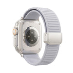 Cinturino per orologio in silicone con fibbia magnetica e motivo a montagne., For Apple Watch 46mm / 49mm / 45mm / 44mm