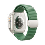Cinturino per orologio in silicone con fibbia magnetica e motivo a montagne., For Apple Watch 46mm / 49mm / 45mm / 44mm
