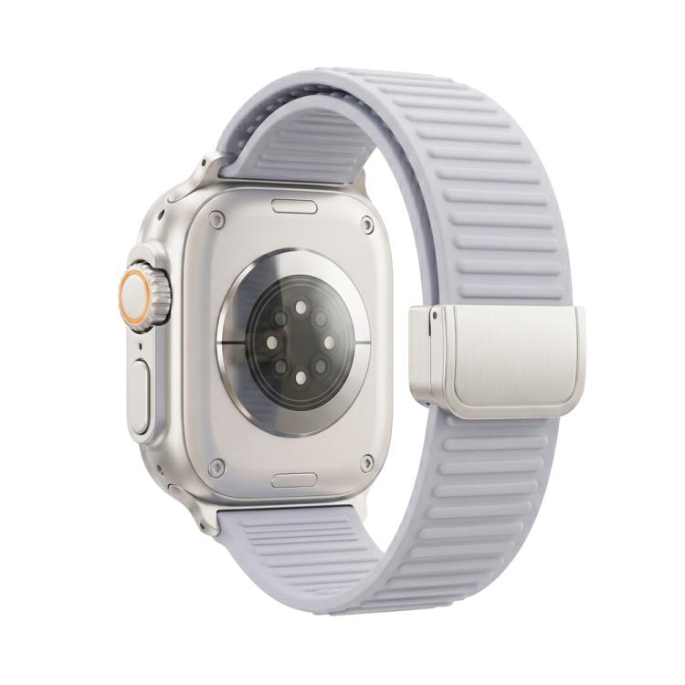Cinturino per orologio in silicone con fibbia magnetica e motivo a montagne., For Apple Watch 42mm / 41mm / 40mm / 38mm