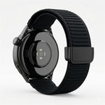 Cinturino per orologio in silicone con fibbia magnetica e motivo a montagne., 22mm