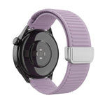 Cinturino per orologio in silicone con fibbia magnetica e motivo a montagne., 20mm