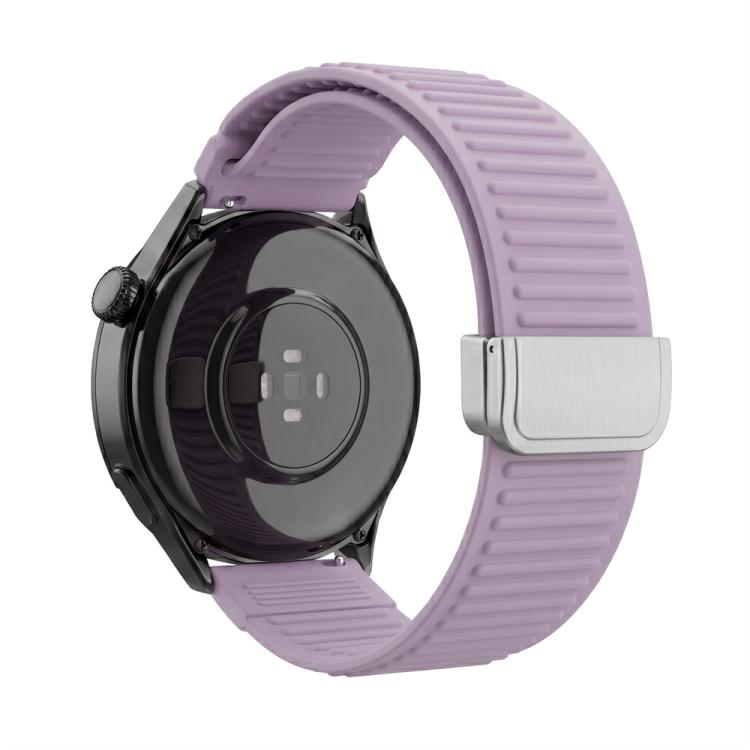 Cinturino per orologio in silicone con fibbia magnetica e motivo a montagne., 20mm