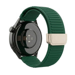 Cinturino per orologio in silicone con fibbia magnetica e motivo a montagne., 20mm