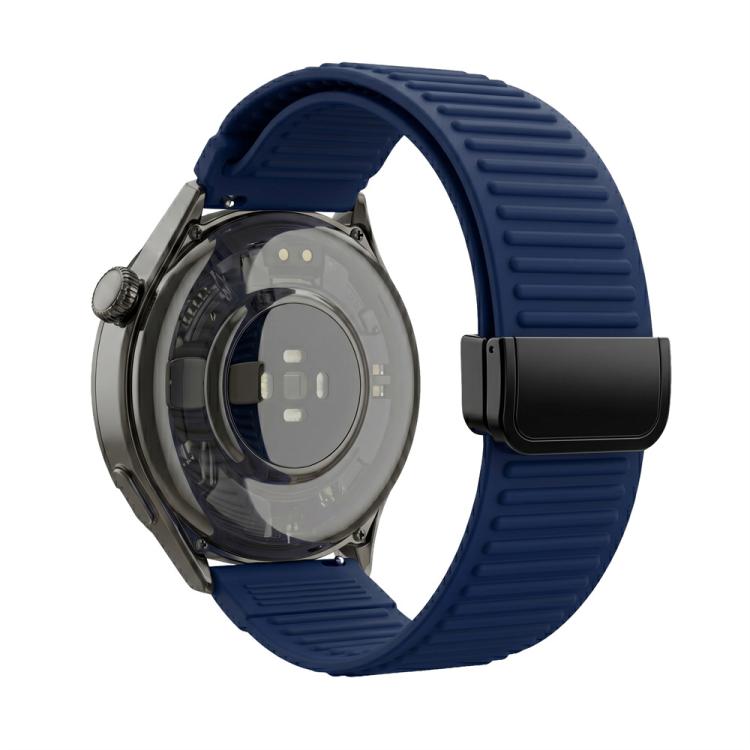 Cinturino per orologio in silicone con fibbia magnetica e motivo a montagne., 20mm