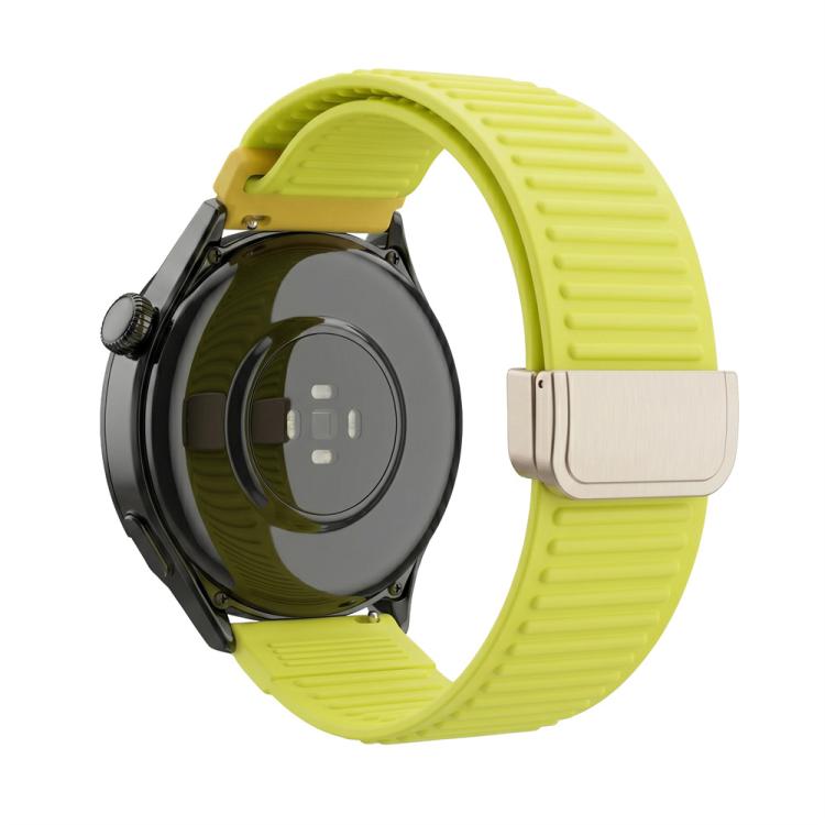 Cinturino per orologio in silicone con fibbia magnetica e motivo a montagne., 20mm