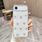 Mini custodia per telefono in TPU con mini ciliegia 3D in resina epossidica., For iPhone 17 Pro Max, For iPhone 17 Pro, For iPhone 17, For iPhone Air, For iPhone 16 Pro Max, For iPhone 16 Pro, For  iPhone 16 Plus, For iPhone 16