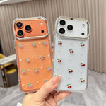 Mini custodia per telefono in TPU con mini ciliegia 3D in resina epossidica., For iPhone 17 Pro Max, For iPhone 17 Pro, For iPhone 17, For iPhone Air, For iPhone 16 Pro Max, For iPhone 16 Pro, For  iPhone 16 Plus, For iPhone 16