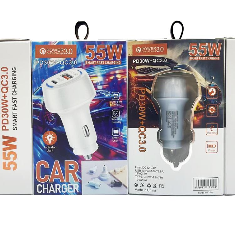 Caricabatterie da auto Macron Color USB P78 55W PD3.0 / PPS + QC3.0, without Cable