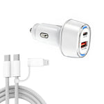 Caricabatterie da auto USB P78 da 55 W PD3.0 + QC3.0 con cavo dati da Type-C a 8 pin / Type-C, with Cable