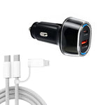Caricabatterie da auto USB P78 da 55 W PD3.0 + QC3.0 con cavo dati da Type-C a 8 pin / Type-C, with Cable
