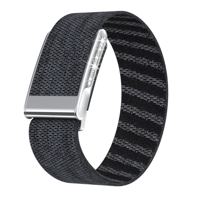 Cinturino per orologio in nylon elastico con diamanti a fila singola, For WHOOP 5.0 Electrocardiogram
