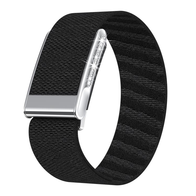 Cinturino per orologio in nylon elastico con diamanti a fila singola, For WHOOP 5.0 Electrocardiogram
