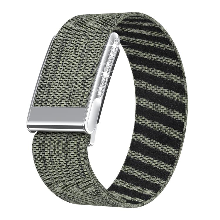 Cinturino per orologio in nylon elastico con diamanti a fila singola, For WHOOP 5.0 Electrocardiogram