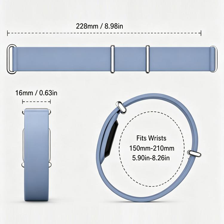Cinturino per orologio in silicone a maglia singola, tinta unita., For Google Fitbit Air