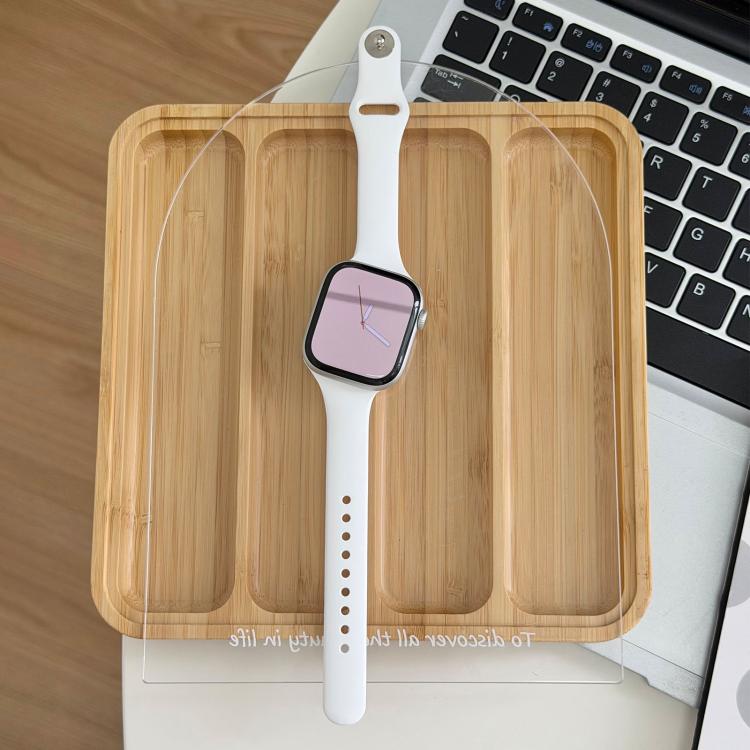Cinturino per orologio in silicone con fibbia sottile a inversione e connettore angolato., For Apple Watch 46mm / 49mm / 45mm / 44mm, For Apple Watch 42mm / 41mm / 40mm / 38mm