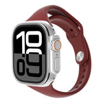 Cinturino per orologio in silicone con fibbia sottile a inversione e connettore angolato., For Apple Watch 46mm / 49mm / 45mm / 44mm, For Apple Watch 42mm / 41mm / 40mm / 38mm