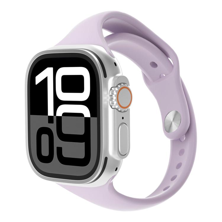 Cinturino per orologio in silicone con fibbia sottile a inversione e connettore angolato., For Apple Watch 46mm / 49mm / 45mm / 44mm, For Apple Watch 42mm / 41mm / 40mm / 38mm