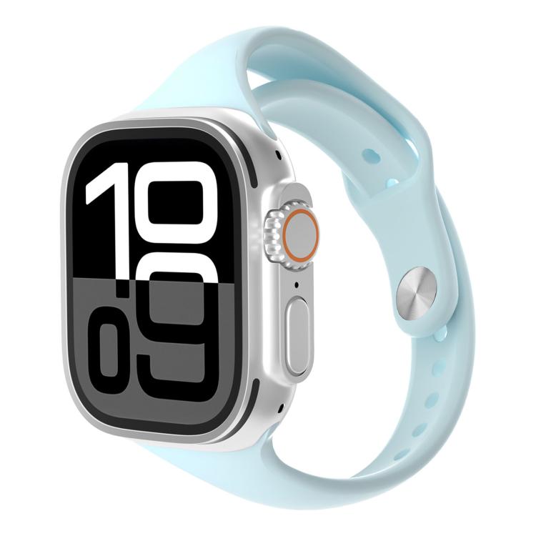 Cinturino per orologio in silicone con fibbia sottile a inversione e connettore angolato., For Apple Watch 46mm / 49mm / 45mm / 44mm, For Apple Watch 42mm / 41mm / 40mm / 38mm