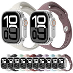 Cinturino per orologio in silicone con fibbia sottile a inversione e connettore angolato., For Apple Watch 46mm / 49mm / 45mm / 44mm, For Apple Watch 42mm / 41mm / 40mm / 38mm