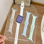 Cinturino per orologio in silicone con fibbia sottile a inversione e connettore angolato., For Apple Watch 46mm / 49mm / 45mm / 44mm, For Apple Watch 42mm / 41mm / 40mm / 38mm