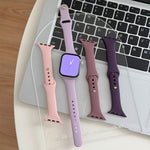 Cinturino per orologio in silicone con fibbia sottile a inversione e connettore angolato., For Apple Watch 46mm / 49mm / 45mm / 44mm, For Apple Watch 42mm / 41mm / 40mm / 38mm