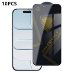 10 pezzi OG Golden Armor Pellicola in vetro temperato antistatica ad alto contenuto di alluminio con stampa serigrafica per la privacy, For iPhone 17e / 16e, For iPhone 17 Pro Max, For iPhone 17 Pro, For iPhone 17, For iPhone Air, For iPhone 16 Pro Max...