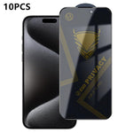10 pezzi OG Golden Armor Pellicola in vetro temperato antistatica ad alto contenuto di alluminio con stampa serigrafica per la privacy, For iPhone 17e / 16e, For iPhone 17 Pro Max, For iPhone 17 Pro, For iPhone 17, For iPhone Air, For iPhone 16 Pro Max...
