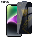 10 pezzi OG Golden Armor Pellicola in vetro temperato antistatica ad alto contenuto di alluminio con stampa serigrafica per la privacy, For iPhone 17e / 16e, For iPhone 17 Pro Max, For iPhone 17 Pro, For iPhone 17, For iPhone Air, For iPhone 16 Pro Max...