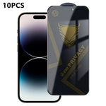 10 pezzi OG Golden Armor Pellicola in vetro temperato antistatica ad alto contenuto di alluminio con stampa serigrafica per la privacy, For iPhone 17e / 16e, For iPhone 17 Pro Max, For iPhone 17 Pro, For iPhone 17, For iPhone Air, For iPhone 16 Pro Max...