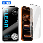 10 pezzi di pellicola in vetro temperato HD serigrafata ad alto contenuto di allumina, antiriflesso, 300 cc, galvanizzata., For iPhone Fold Outer Screen, For iPhone 18, For iPhone 18 Pro, For iPhone 18 Pro Max, For iPhone 17 Pro Max, For iPhone 17 Pro ...