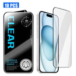 10 pezzi di pellicola in vetro temperato HD serigrafata ad alto contenuto di allumina, antiriflesso, 300 cc, galvanizzata., For iPhone Fold Outer Screen, For iPhone 18, For iPhone 18 Pro, For iPhone 18 Pro Max, For iPhone 17 Pro Max, For iPhone 17 Pro ...
