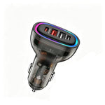 Caricabatterie da auto multiprotocollo P54 da 75 W PD3.0 con 2 porte USB-C e 2 porte USB., without Cable