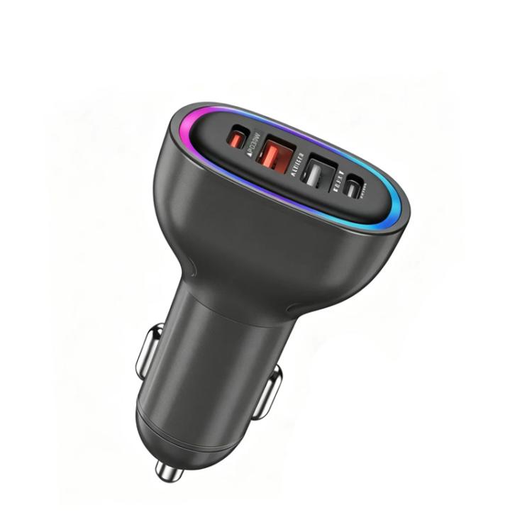 Caricabatterie da auto multiprotocollo P54 da 75 W PD3.0 con 2 porte USB-C e 2 porte USB., without Cable