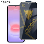 10 pezzi OG Golden Armor Pellicola in vetro temperato antistatica ad alto contenuto di alluminio con stampa serigrafica per la privacy, For Galaxy S26+ 5G, For Galaxy F07 4G, For Galaxy M07 4G, For Galaxy M17 5G, For Galaxy S26 5G, For Galaxy F17 5G   ...