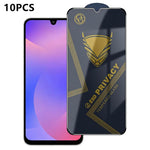 10 pezzi OG Golden Armor Pellicola in vetro temperato antistatica ad alto contenuto di alluminio con stampa serigrafica per la privacy, For Galaxy S26+ 5G, For Galaxy F07 4G, For Galaxy M07 4G, For Galaxy M17 5G, For Galaxy S26 5G, For Galaxy F17 5G   ...