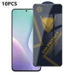 10 pezzi OG Golden Armor Pellicola in vetro temperato antistatica ad alto contenuto di alluminio con stampa serigrafica per la privacy, For Galaxy S26+ 5G, For Galaxy F07 4G, For Galaxy M07 4G, For Galaxy M17 5G, For Galaxy S26 5G, For Galaxy F17 5G   ...